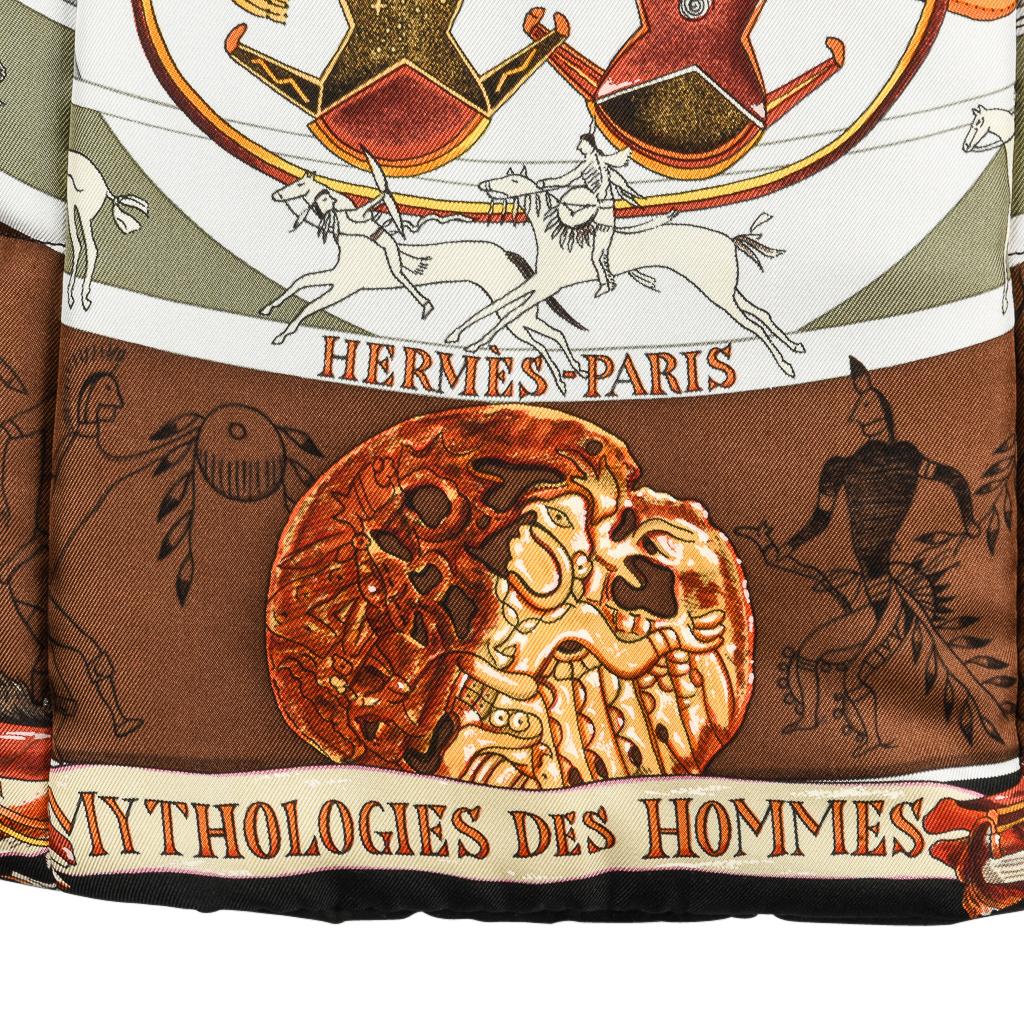 Hermes Jacket Les Mythologies des Hommes Rouges Reversible Scarf Print XS For Sale 6