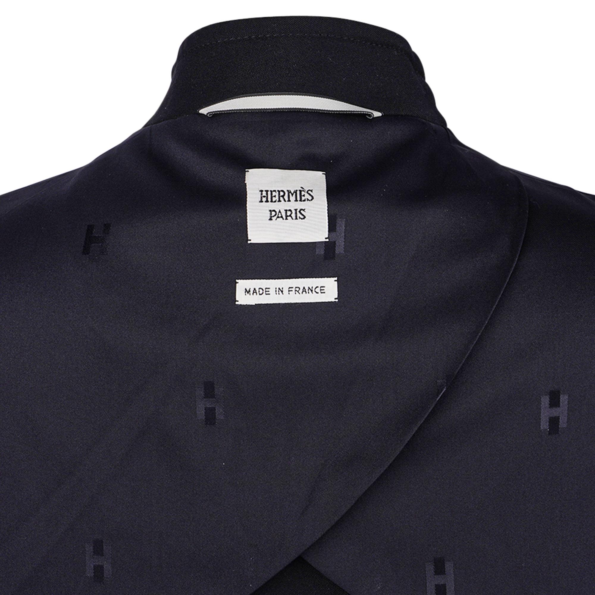 Hermès Jacke Marine mit Kette d''Ancre Reißverschlussgriffe 38 / 6 Neu mit Etikett im Angebot 5