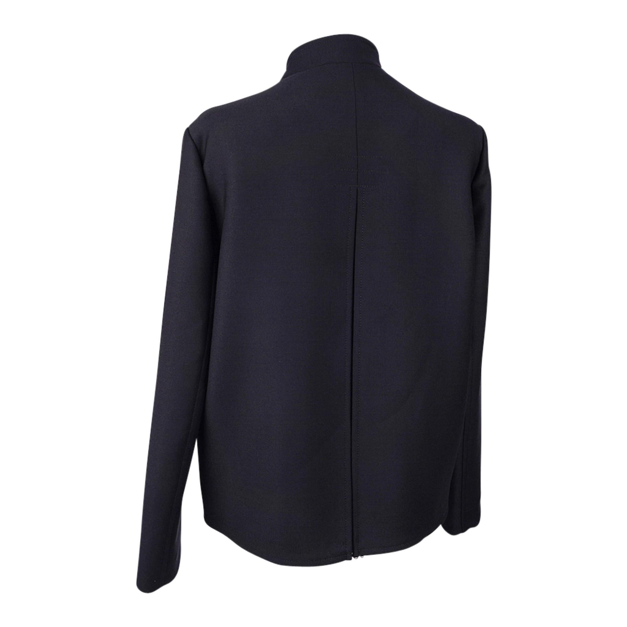 Hermès Jacke Marine mit Kette d''Ancre Reißverschlussgriffe 38 / 6 Neu mit Etikett im Angebot 2