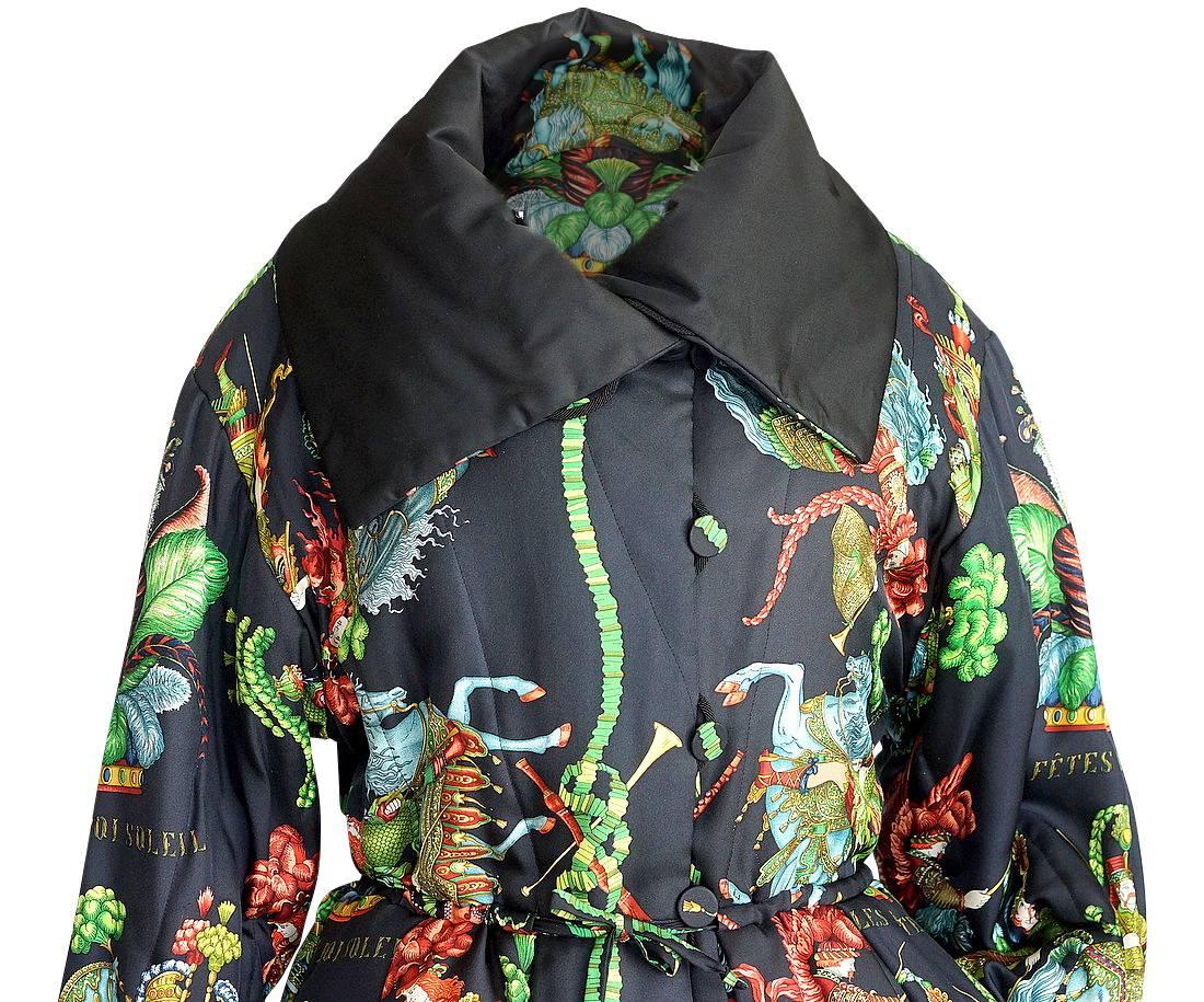 Hermes Vintage Les Fetes Du Roi Soleil Remarkable Reversible Jacket 38  For Sale 8