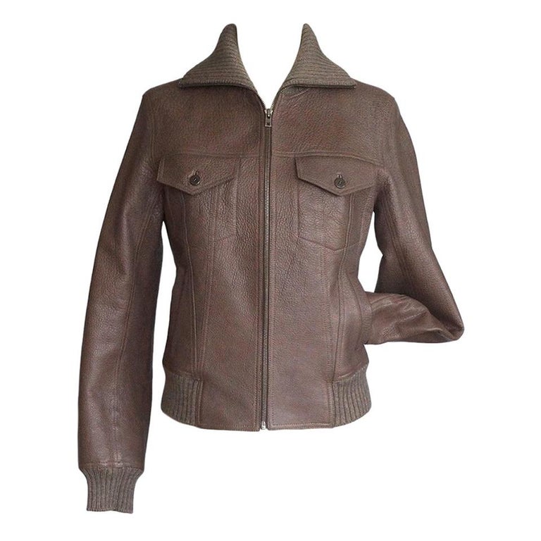 West Louis Bomber Leather Men Jackets Coffee / S | Male