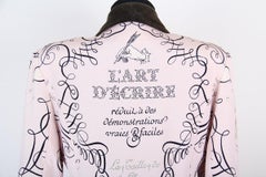 Hermes Jacket Vintage L’Art D’Ecrire Silk Print
