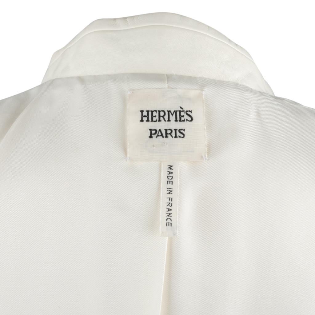 Hermes Jacket Winter White Leather 38 / 6  4