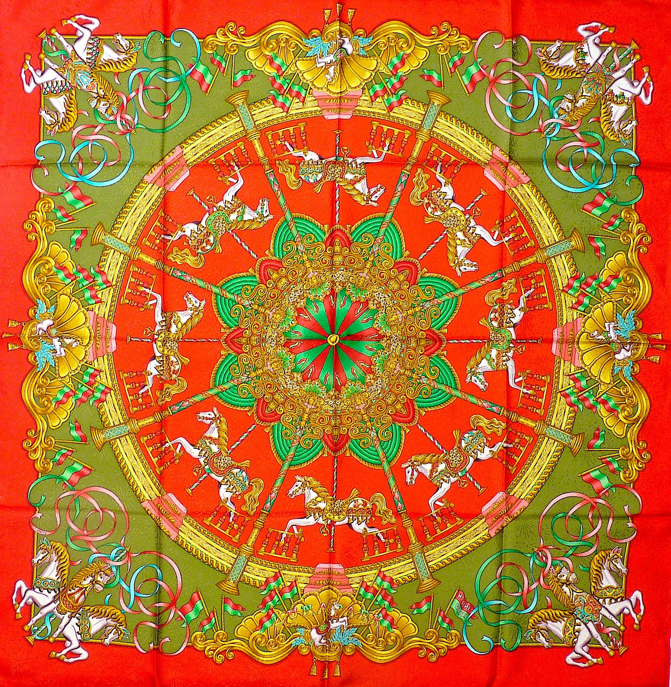 Hermes Jacquard Seidenschal 35