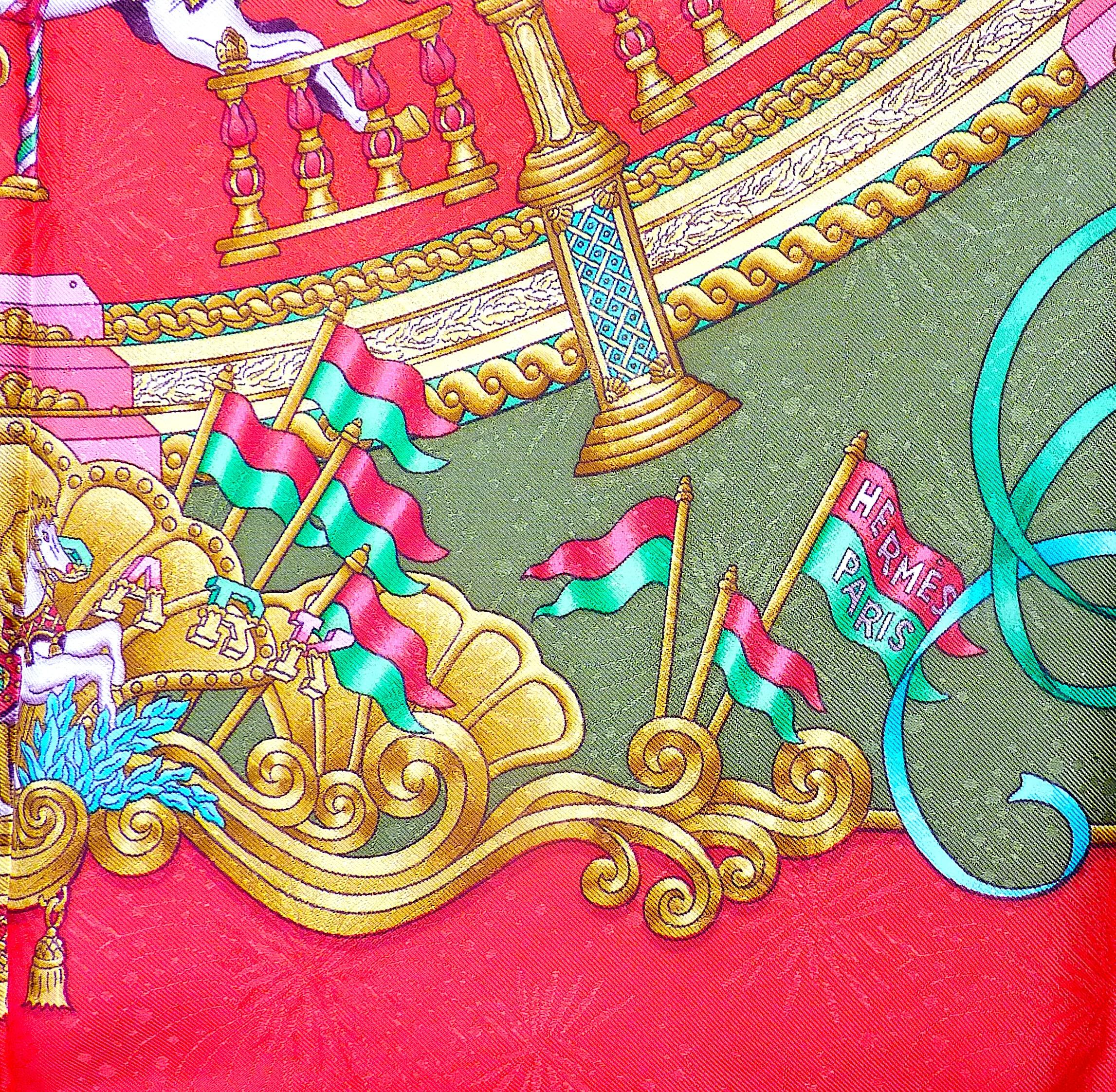 Hermes Jacquard Seidenschal 35