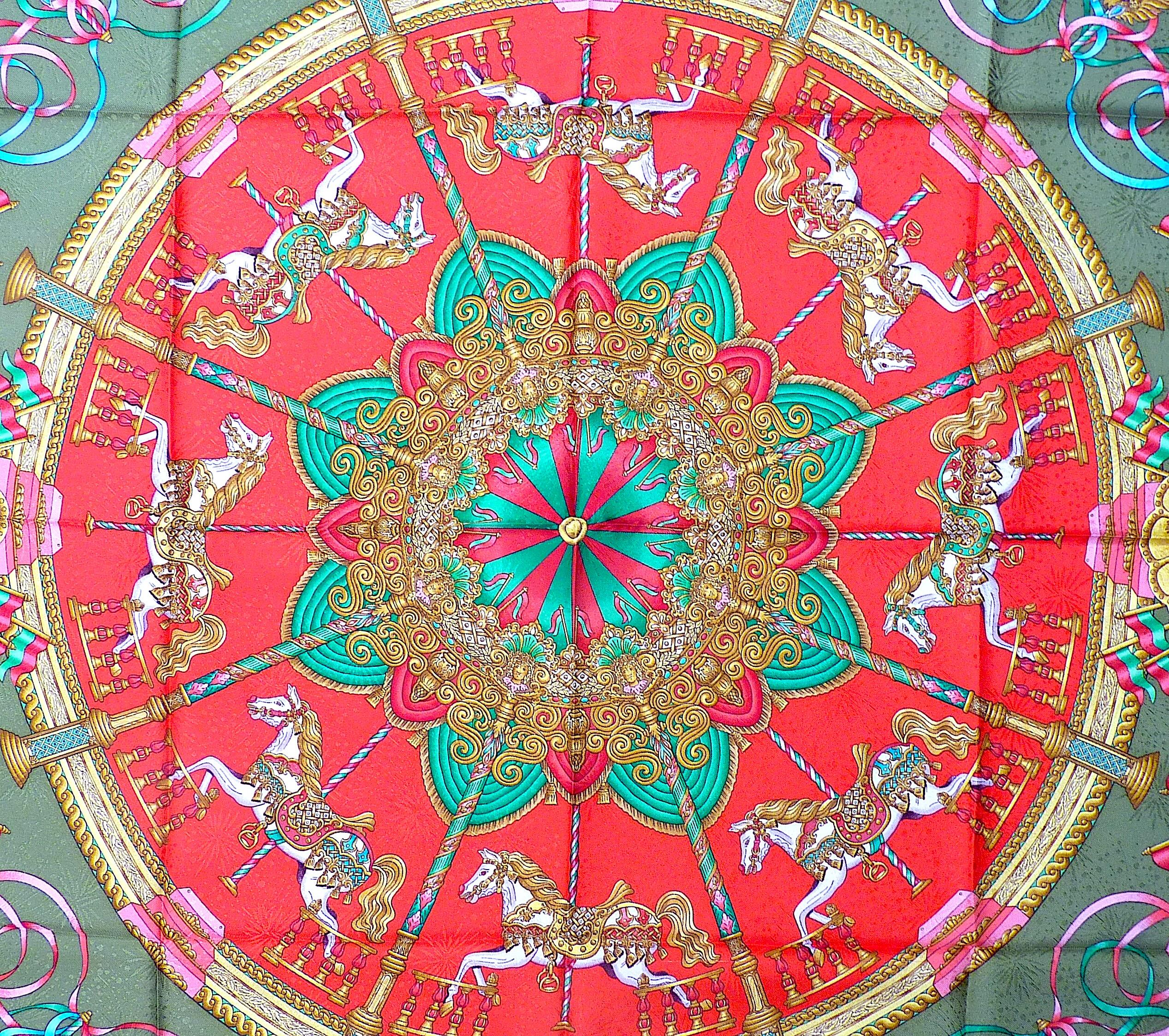 Hermes Jacquard Seidenschal 35