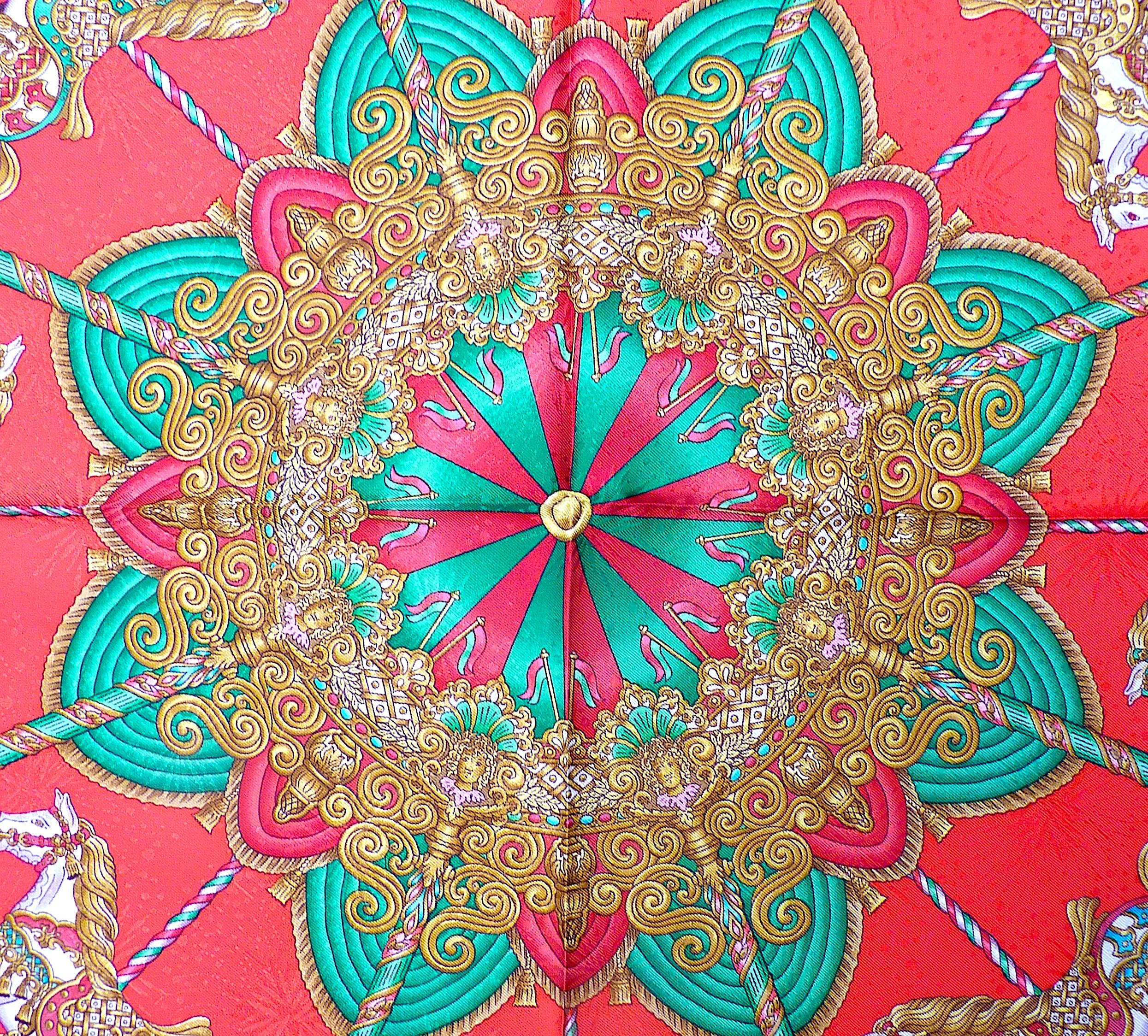 Hermes Jacquard Seidenschal 35