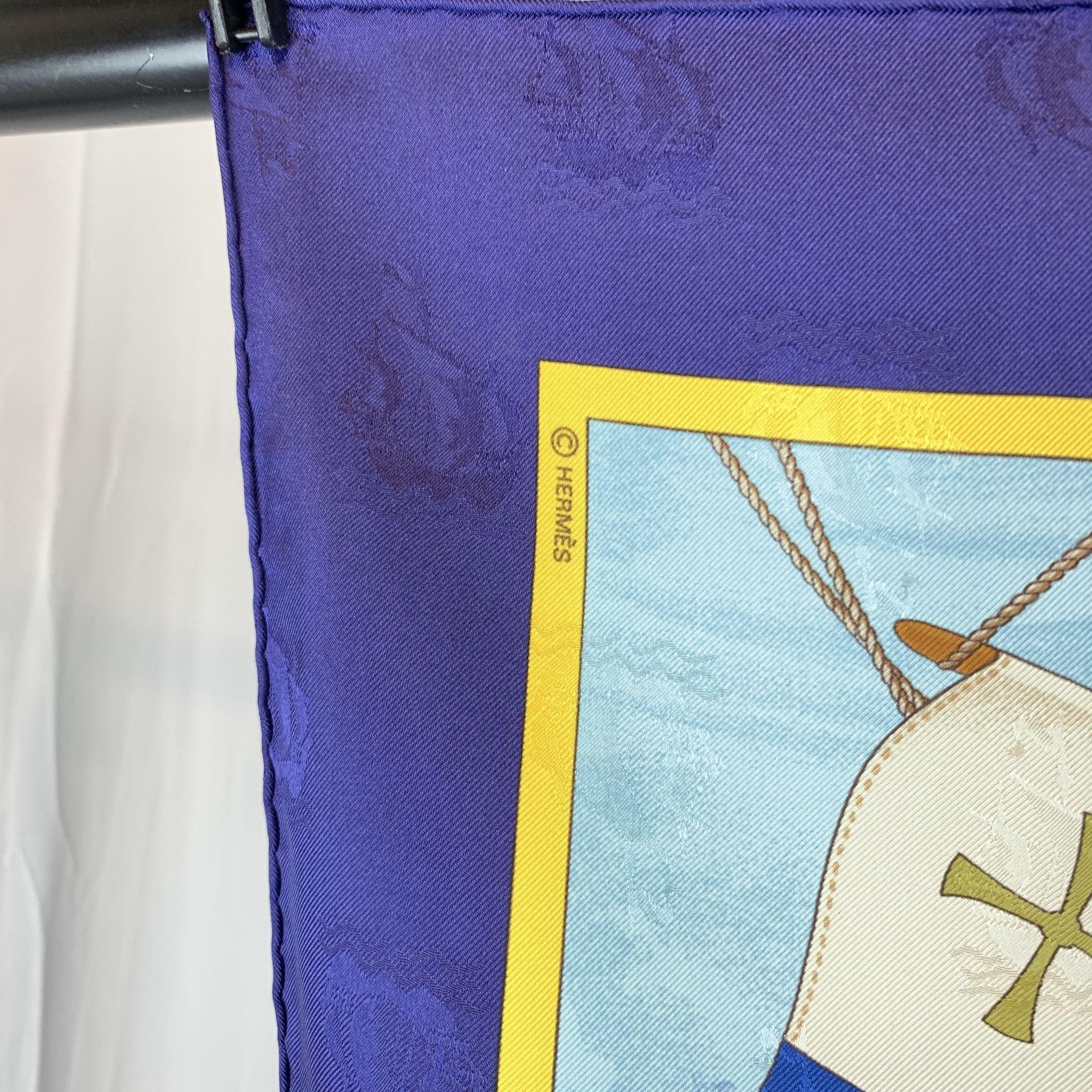 Hermes Jacquard Silk Scarf Christophe Colomb Decouvre l’Amerique 2