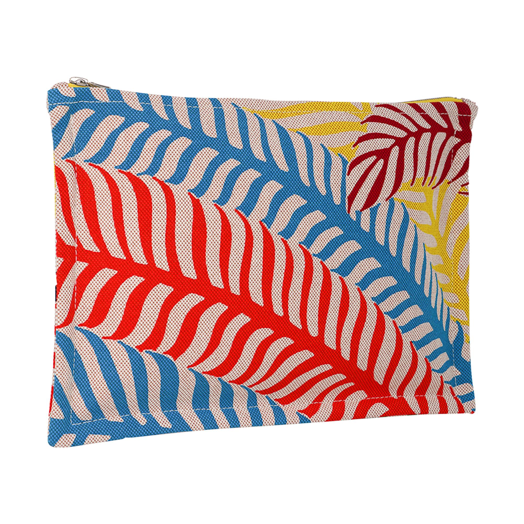 Hermes Jaguar Quetzal Case Printed Toile In New Condition In Miami, FL