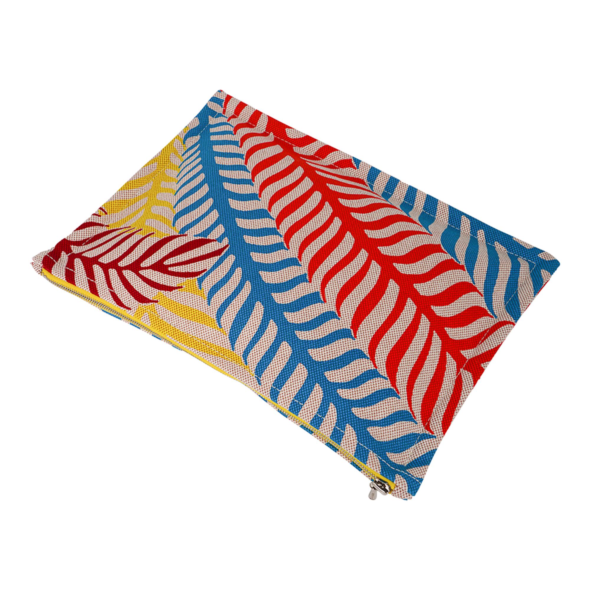 Women's or Men's Hermes Jaguar Quetzal Case Printed Toile