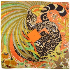 Hermès Jaguar Quetzal Orange Cashmere