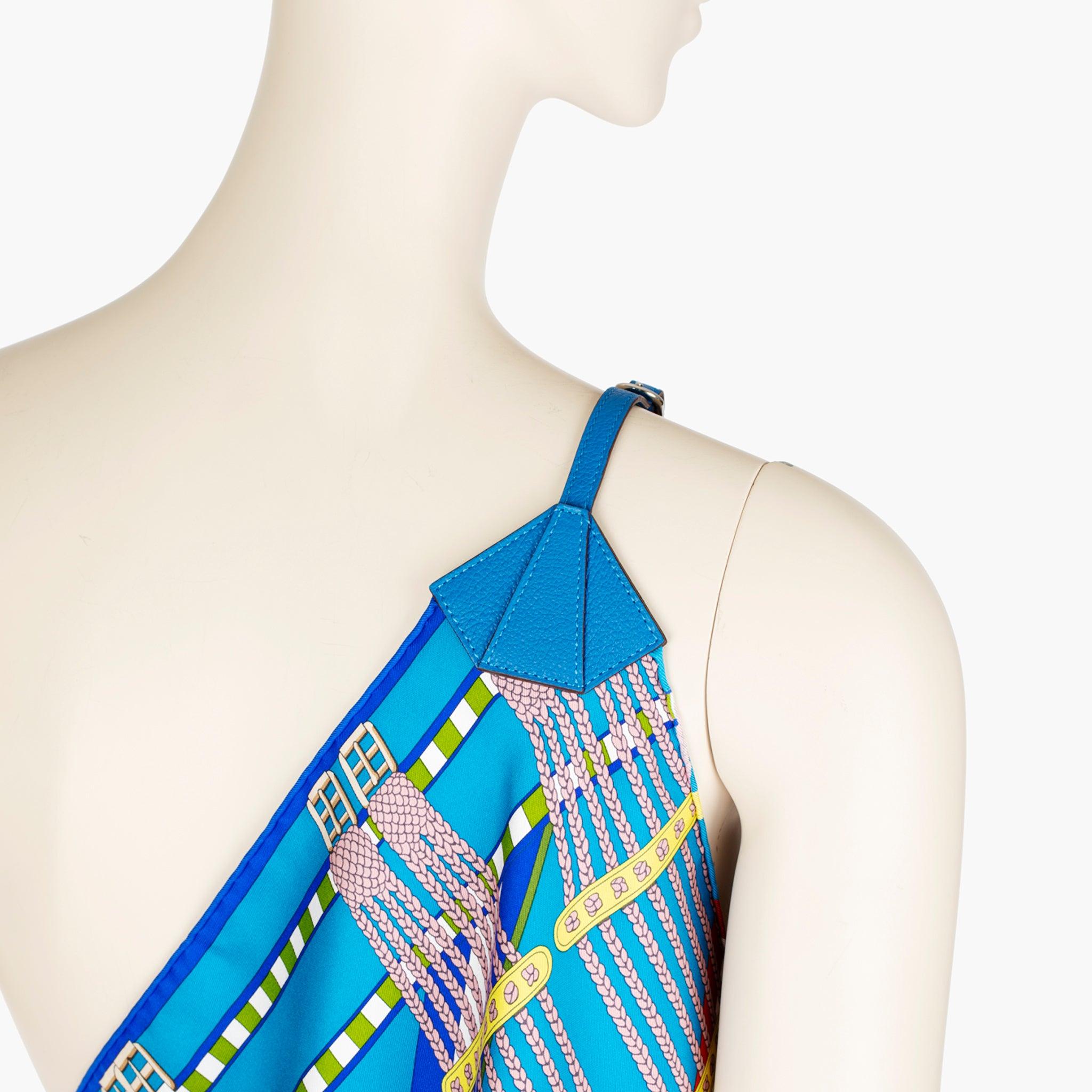 Abito con sciarpa in seta 