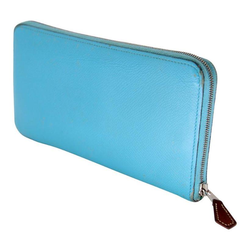 Blue Hermès Jaipur Epsom Leather Wallet HR-1111P-0009 For Sale