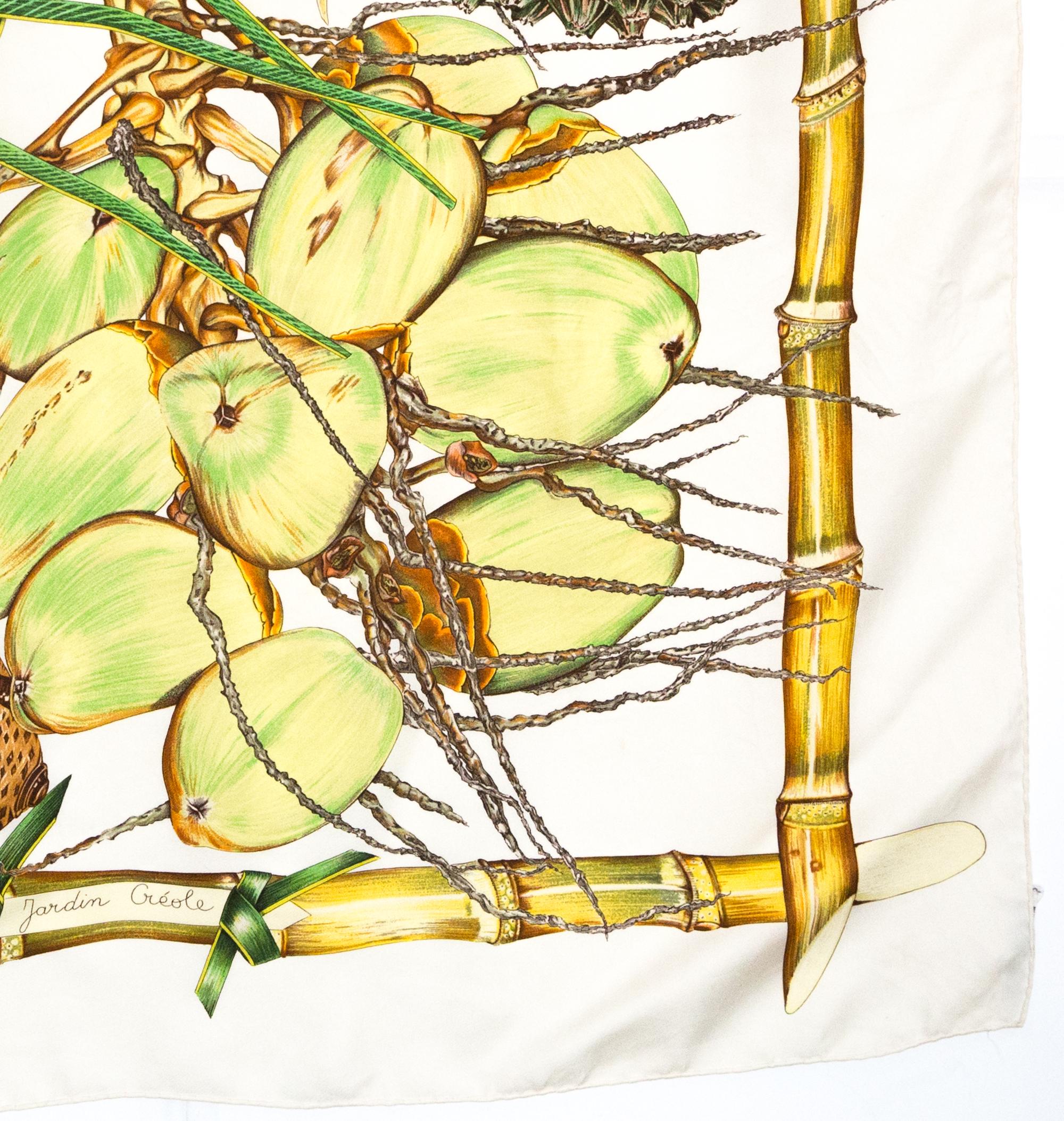 Hermes Jardin Creole by V Dawlat Dumoulin Silk Scarf 2