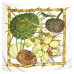Hermes Jardin Creole by V Dawlat Dumoulin Silk Scarf