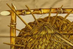 Hermes Jardin Creole Silk Scarf by Valerie Dawlat Dumoulin, Box