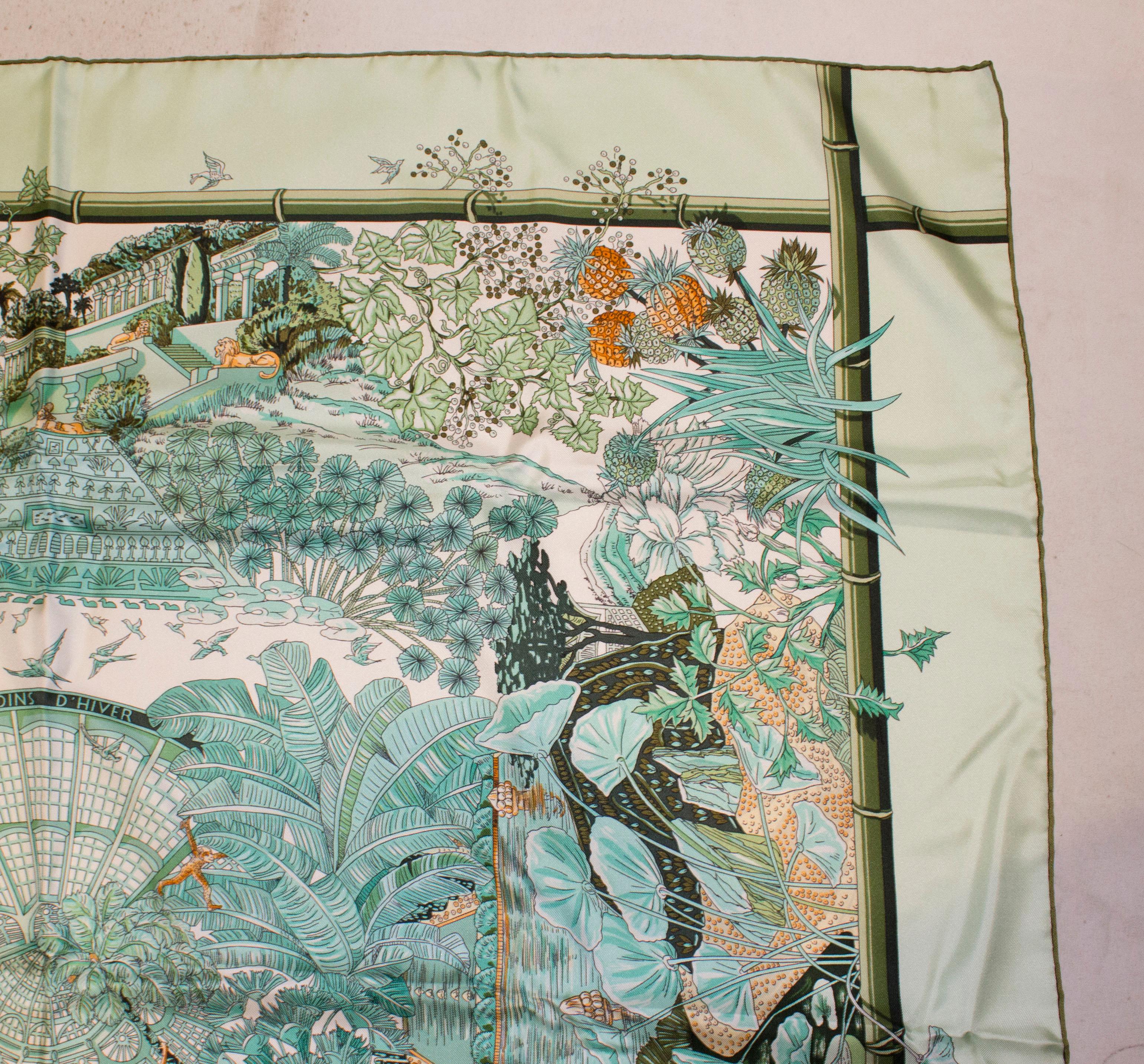 Hermes Jardin d'Hiver Silk Scarf Unworn 3