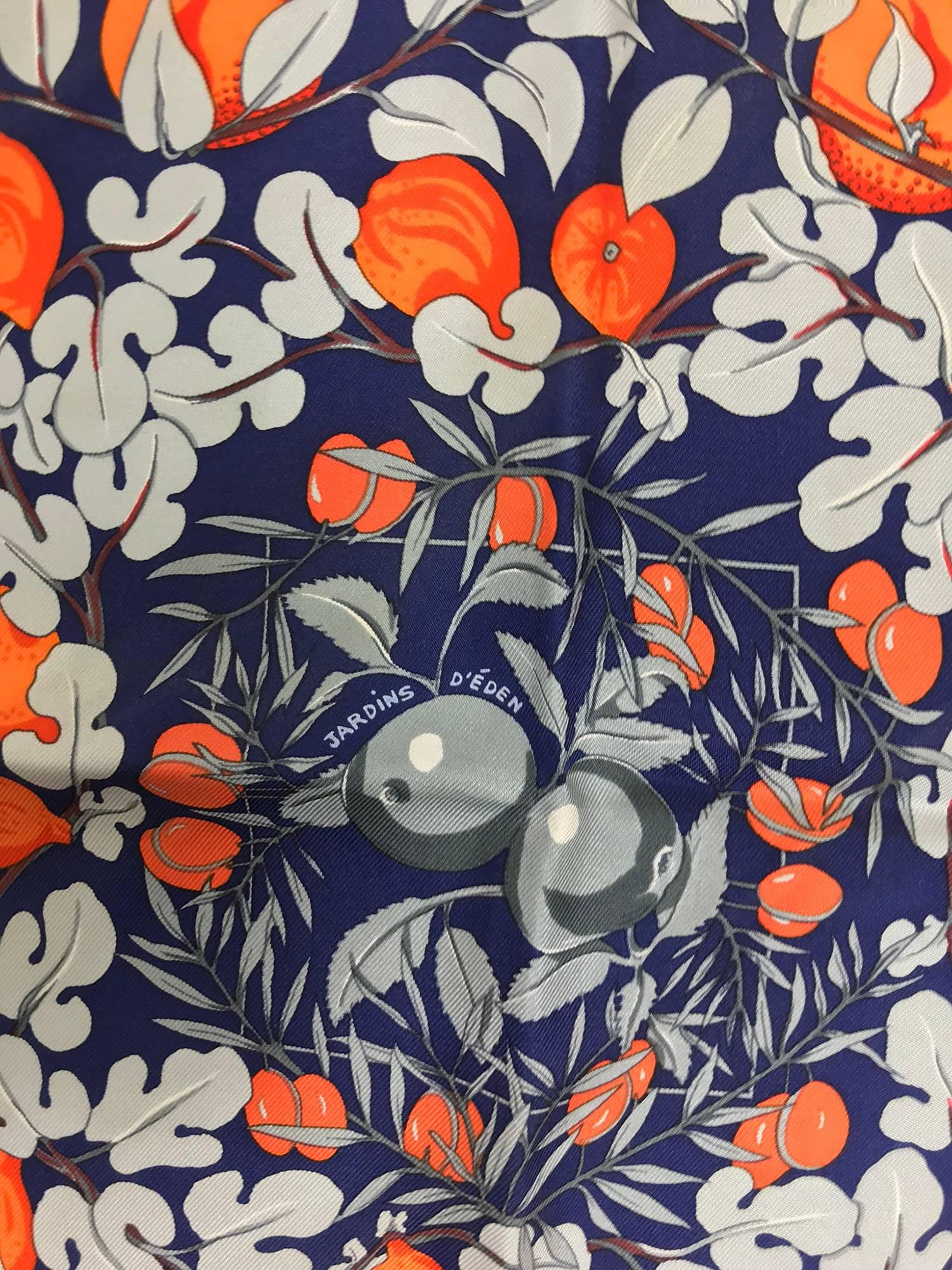 hermes orange pocket square