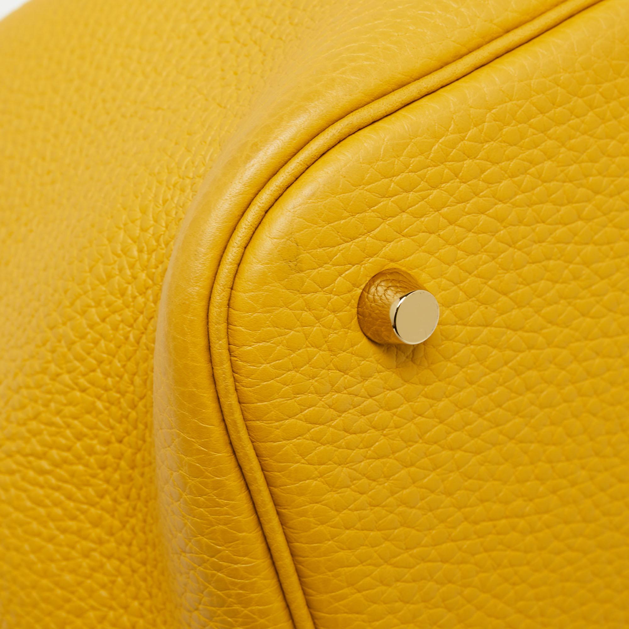 Hermès Jaune Ambre Togo Leather Picotin Lock 22 Bag 1