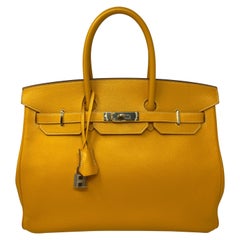 Hermes Jaune Candy Potiron Birkin 35 Tasche