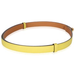 Hermès Jaune Citron Epsom Kelly 18 Belt GHW