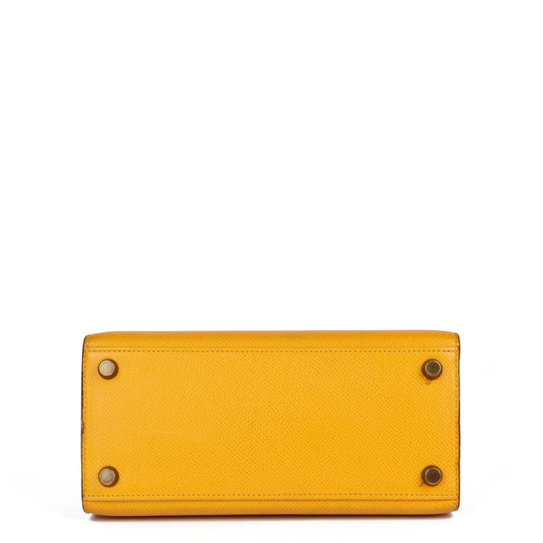 Hermès Kelly 28 sellier strap handbag in canvas and yellow courchevel  leather, GHW at 1stDibs