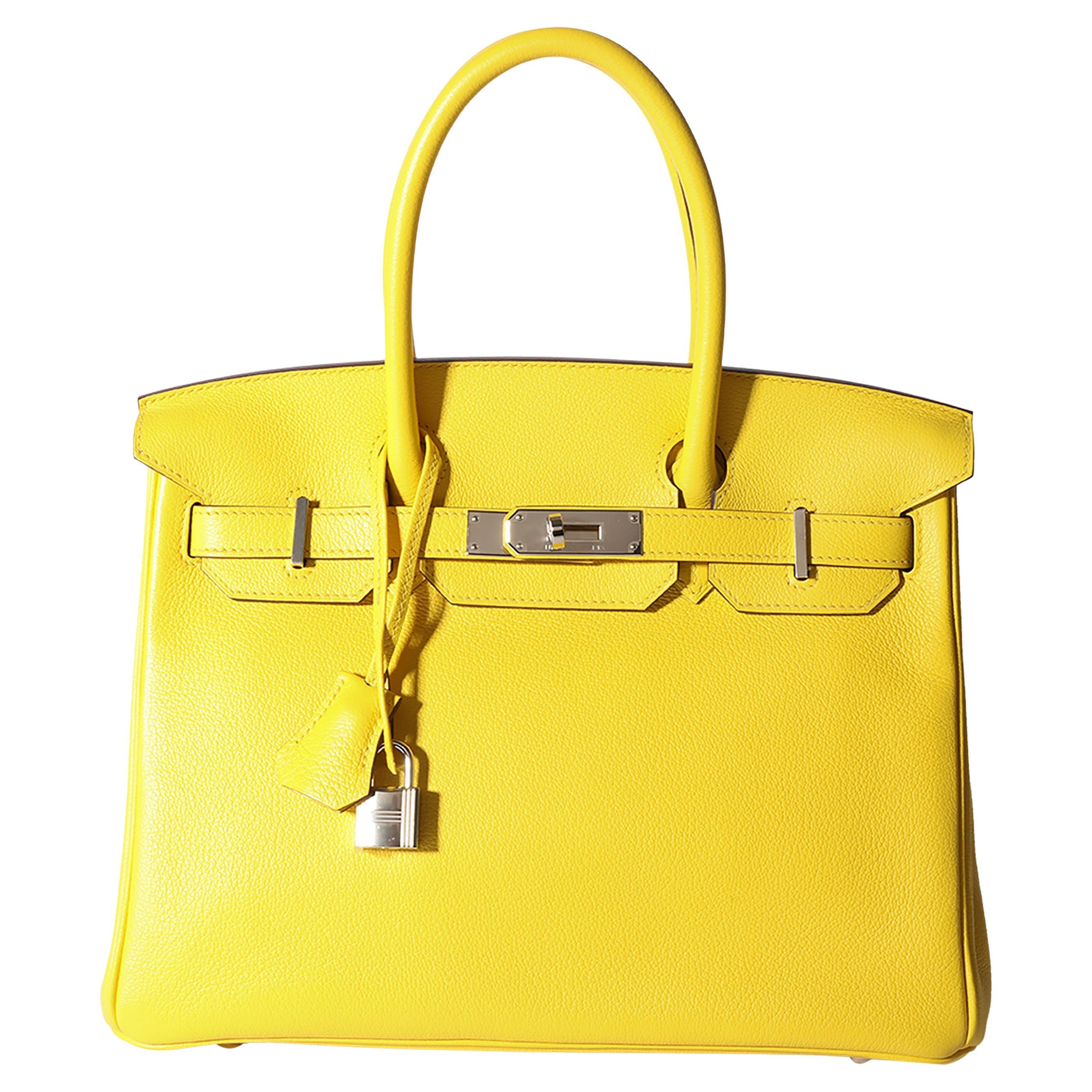 Hermès Jaune De Naples Novillo Birkin 30 PHW