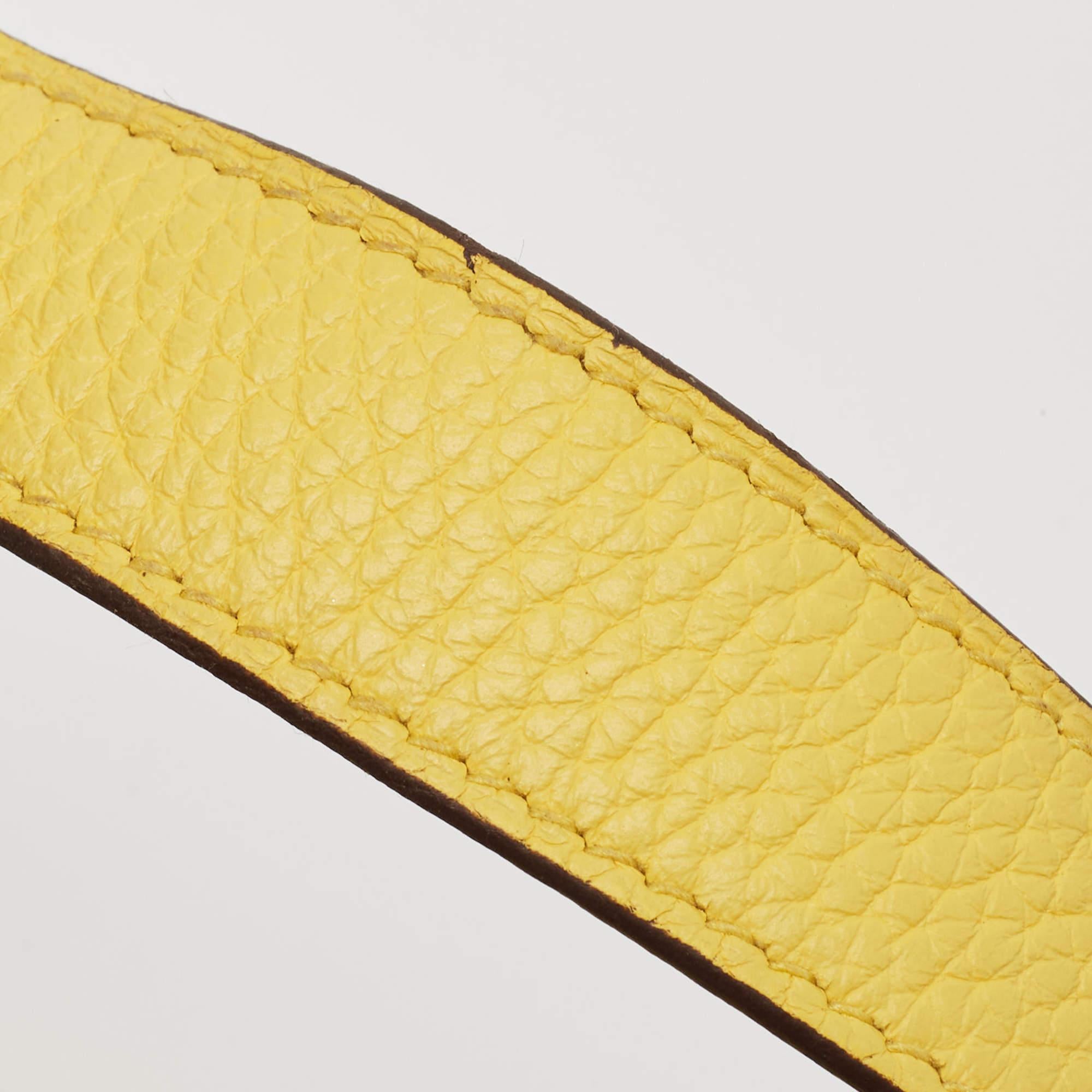 Hermes Jaune de Naples Taurillon Clemence Leder Picotin Lock 18 Tasche im Angebot 2