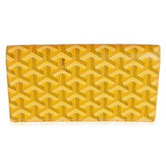Goyard Yellow Goyardine Canvas Richelieu Wallet