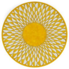 HERMES Jaune d'Or yellow lacquered wood SOLEIL D'HERMES MEDIUM Box