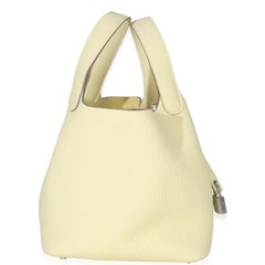 Hermès Jaune Milton Clemence Picotin Lock 18 PHW