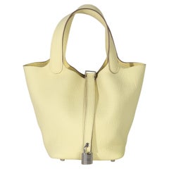 Hermès Jaune Milton Clemence Picotin Lock 18 PHW
