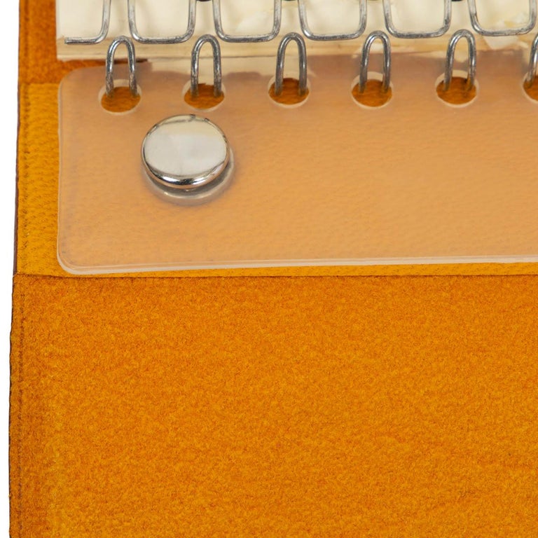 HERMES Jaune yellow Mysore leather CAHIER ROULE Roll Notebook For 