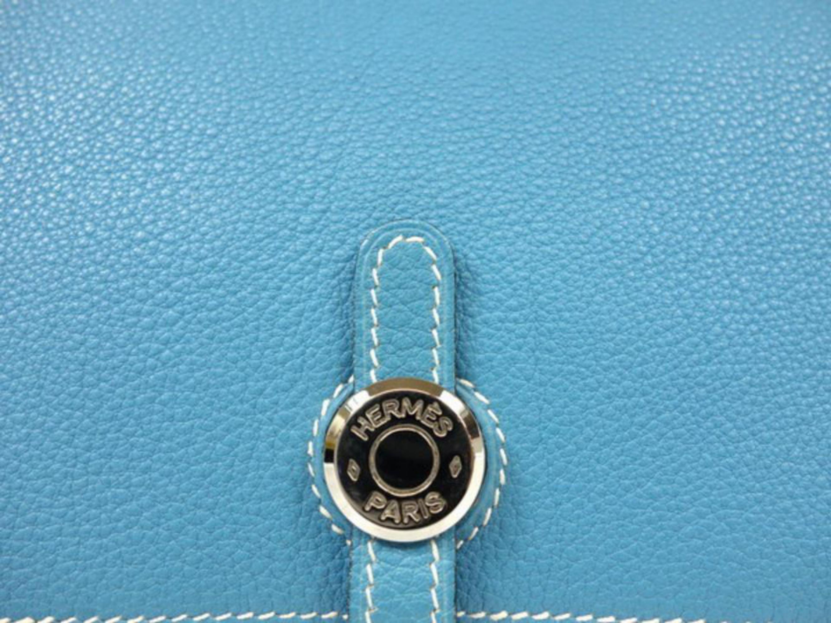 Women's Hermès Jean Dogon Fanny Pack Belt Waist Pouch 233789 Blue Leather Cross Body Bag For Sale