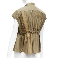 HERMES Jean Paul Gaultier Vintage Streifen cinched cargo worker Weste FR36 S