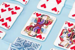 Hermes Jeu de Cartes Silk Blue Scarf