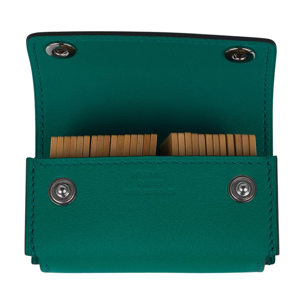 Hermes Jeu de Dominos In The Pocket Vert Verone Swift Leather New In New Condition In Miami, FL