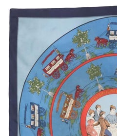 Hermes Jeu des Omnibus et Dames Blanches Silk Scarf