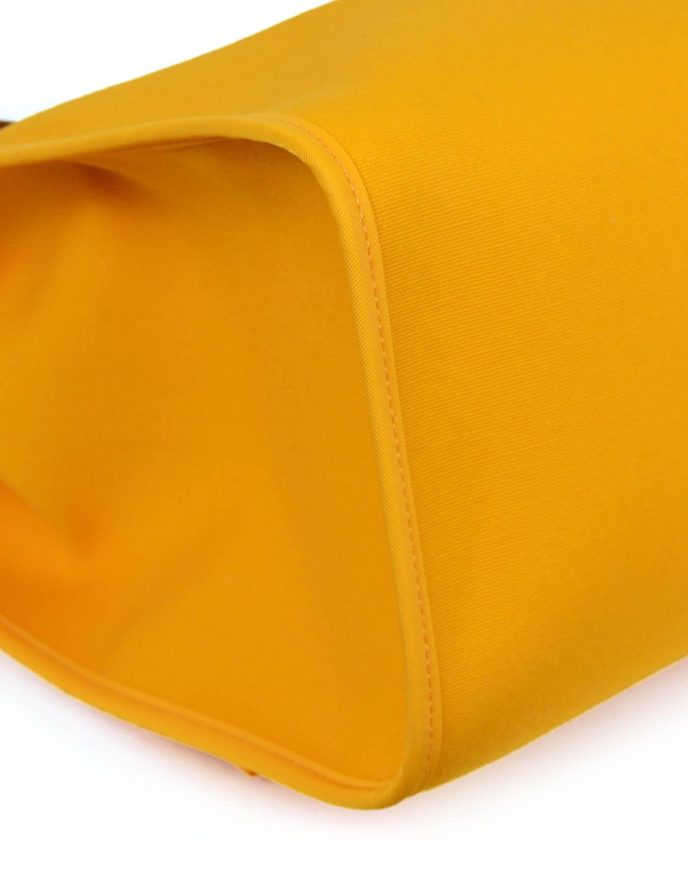 Hermès Jeune D''Or Gelbe Toile Canvas & Leder Herbag Tasche mit Reißverschluss 39 1