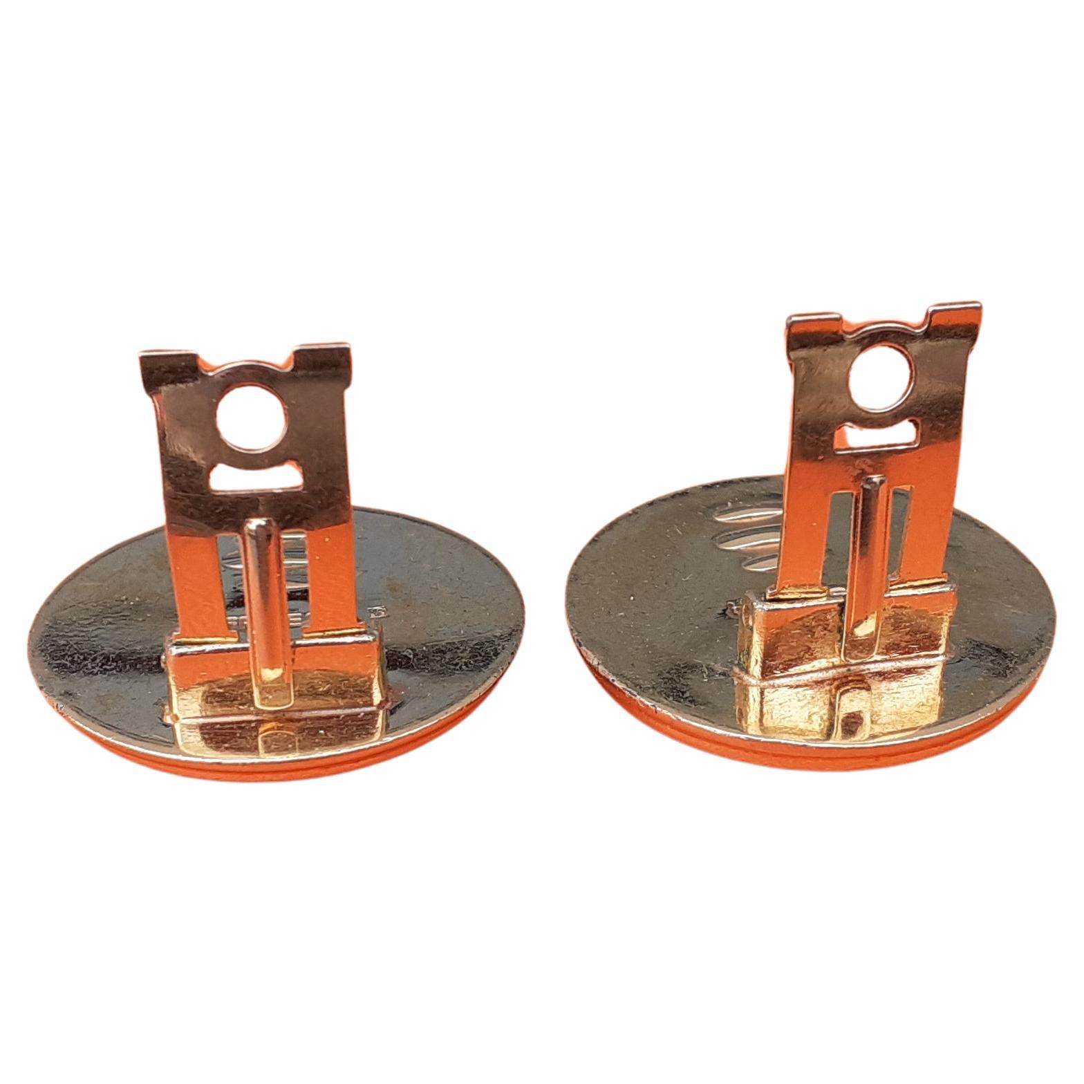 Hermès Jewels Matching Set Bracelet Earrings Greyhound Gold Plated Size 70 For Sale 10