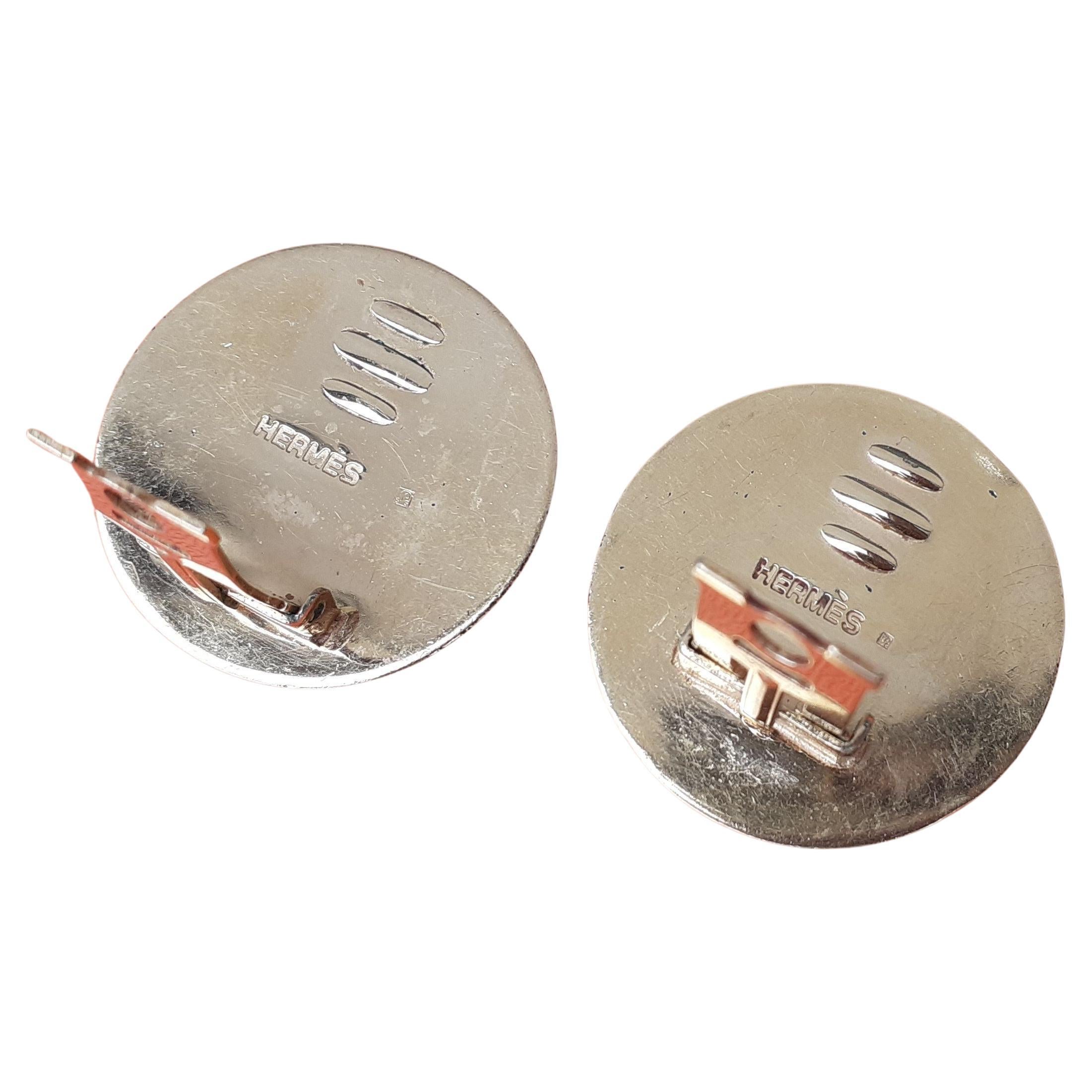 Hermès Jewels Matching Set Bracelet Earrings Greyhound Gold Plated Size 70 For Sale 11