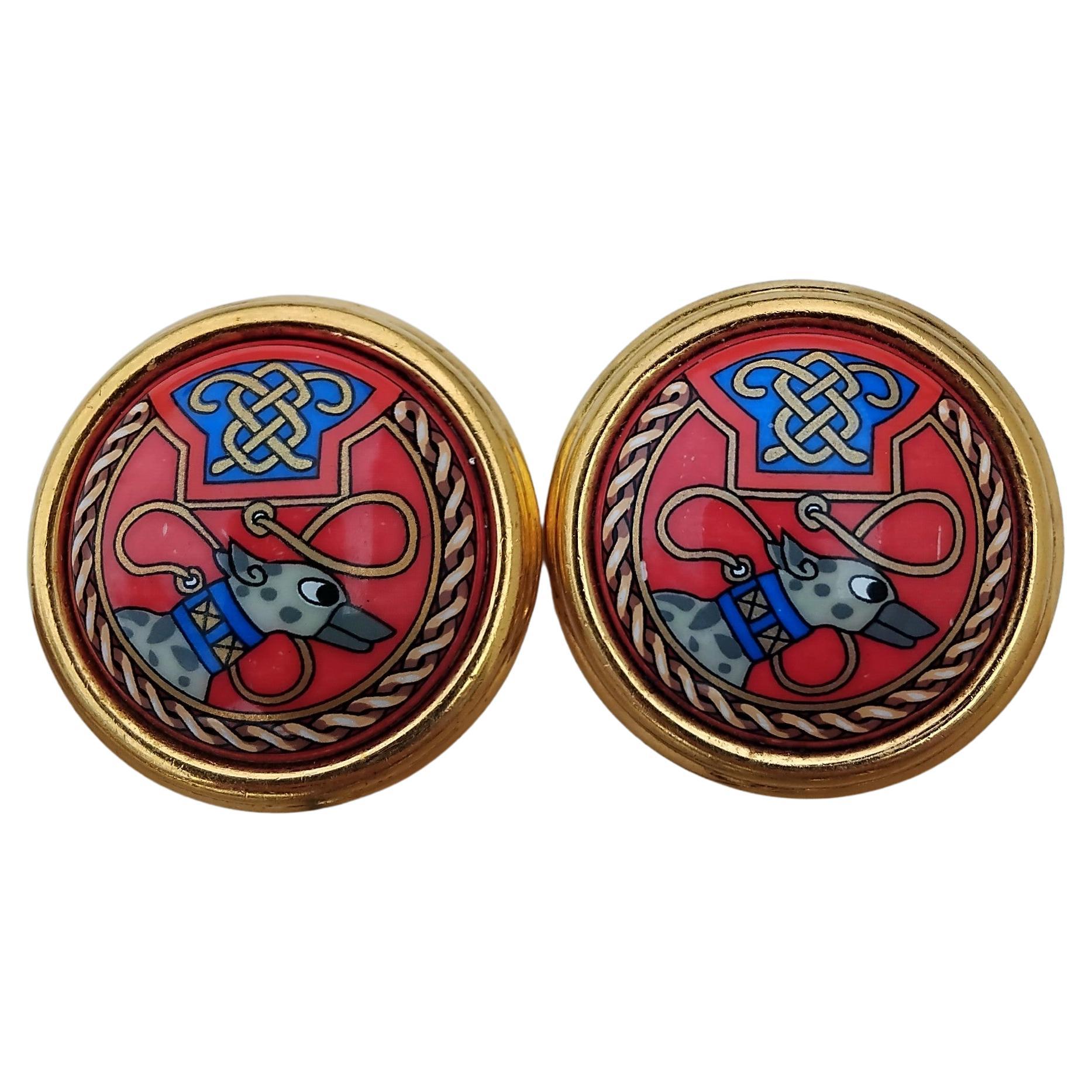 Hermès Jewell Ensemble de Bracelets Boucles d'oreilles Lévrier Or Taille 70 en vente 6