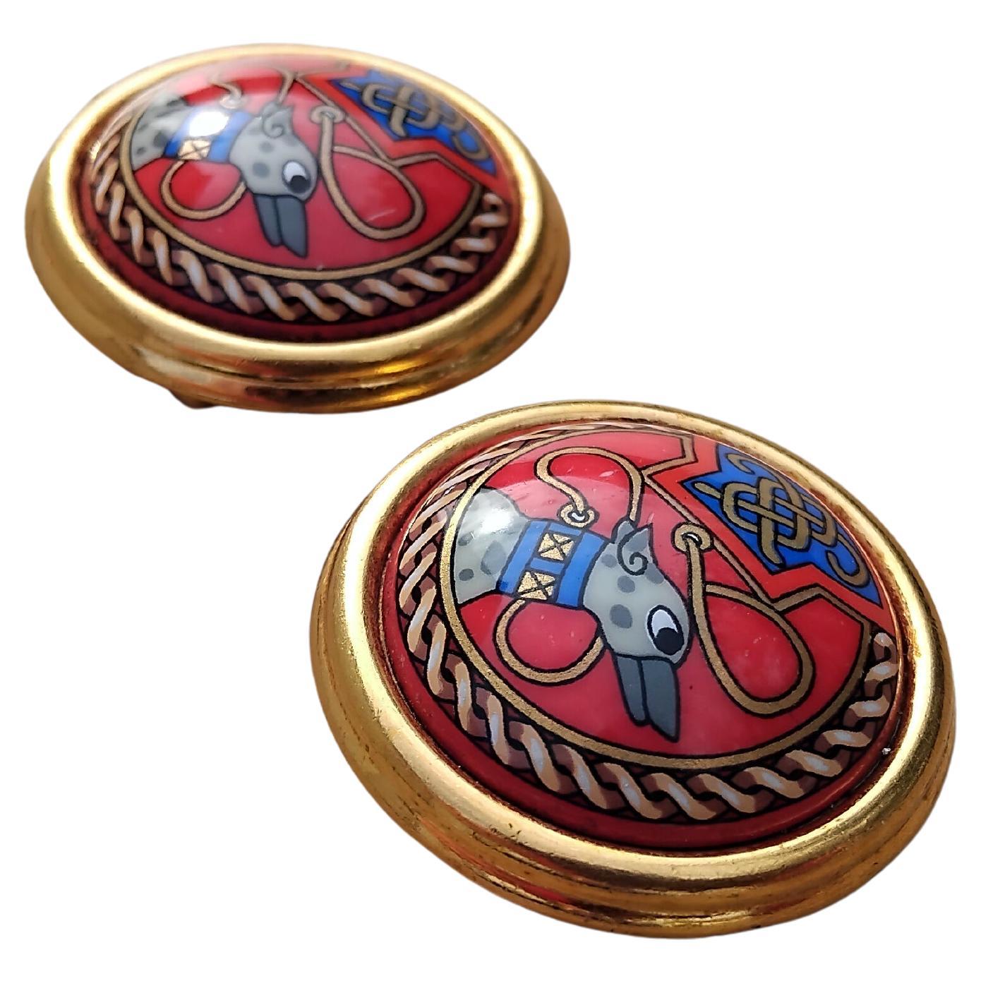 Hermès Jewell Ensemble de Bracelets Boucles d'oreilles Lévrier Or Taille 70 en vente 11