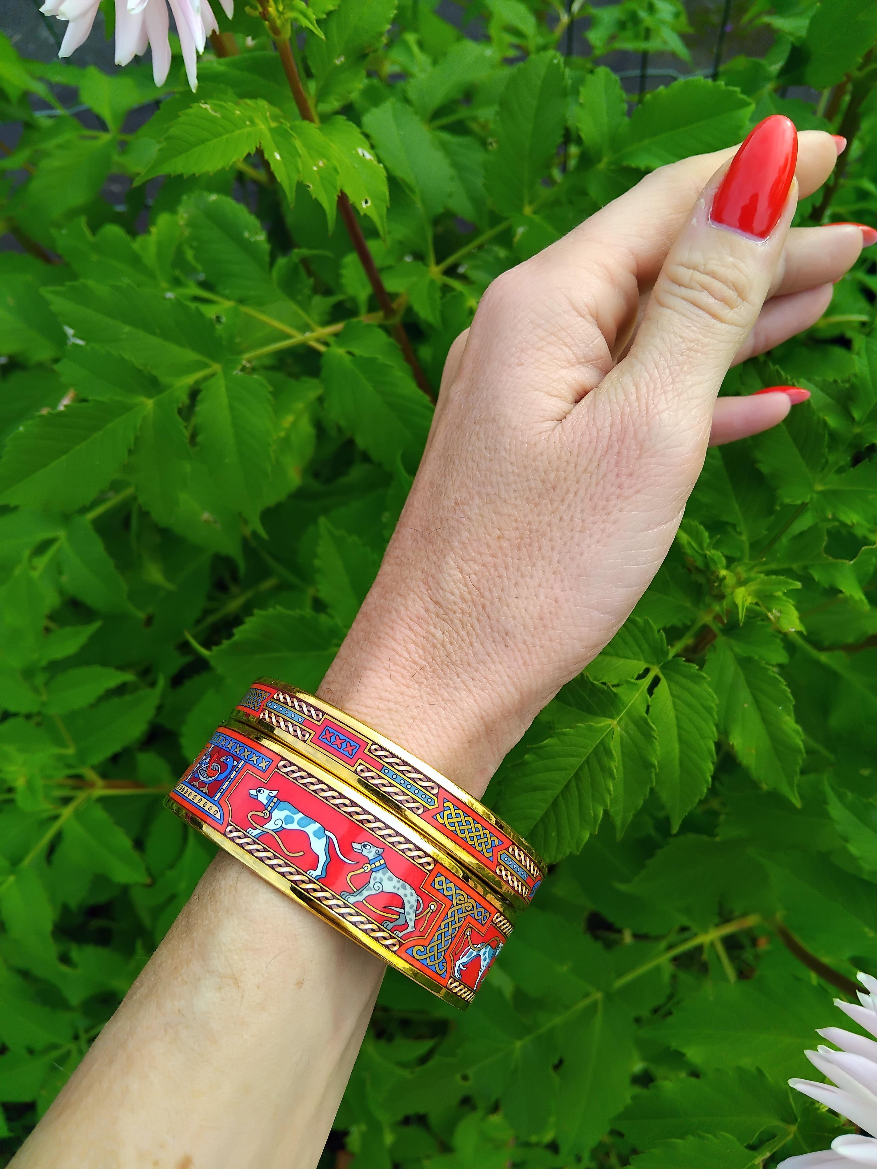 Hermès Jewell Ensemble de Bracelets Boucles d'oreilles Lévrier Or Taille 70 en vente 12