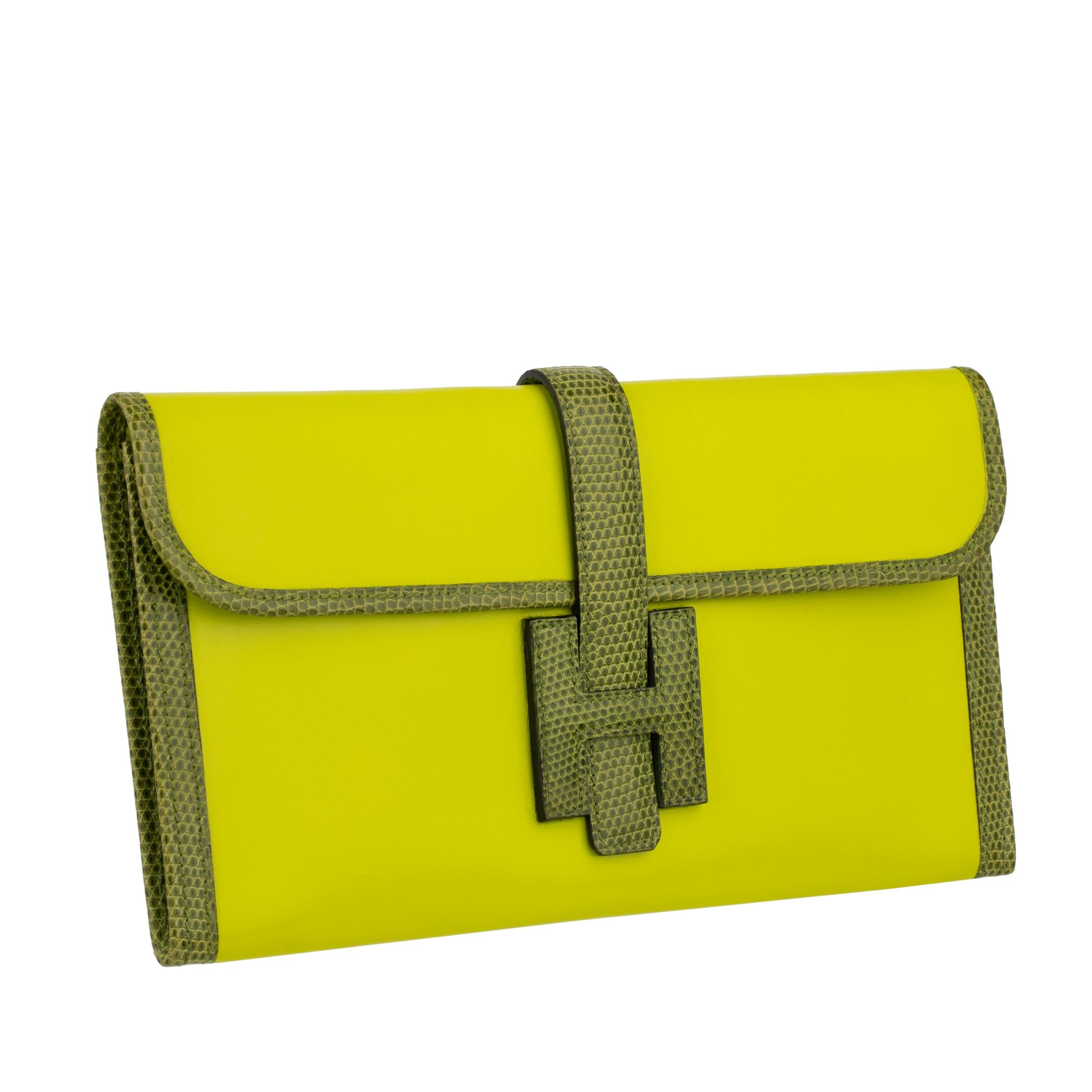 Hermès Jige 29cm Granny Swift in pelle e finiture in lucertola in vendita 4