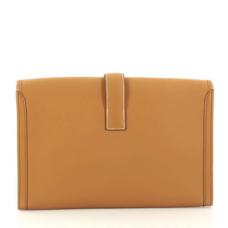 Hermes Jige Clutch Chamonix 29 In Good Condition In NY, NY