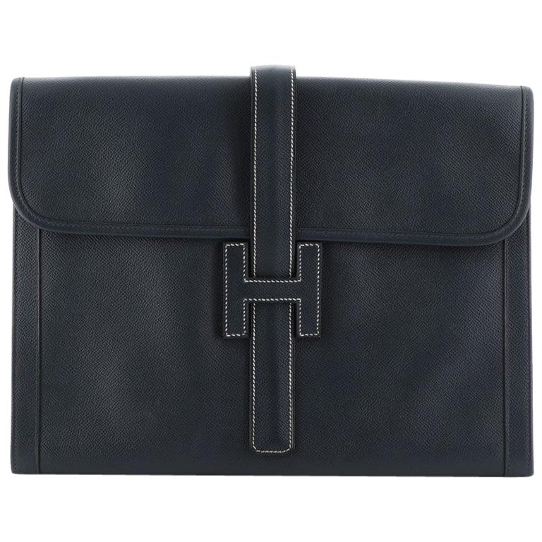 Hermès Jige GM clutch bag in Courchevel
