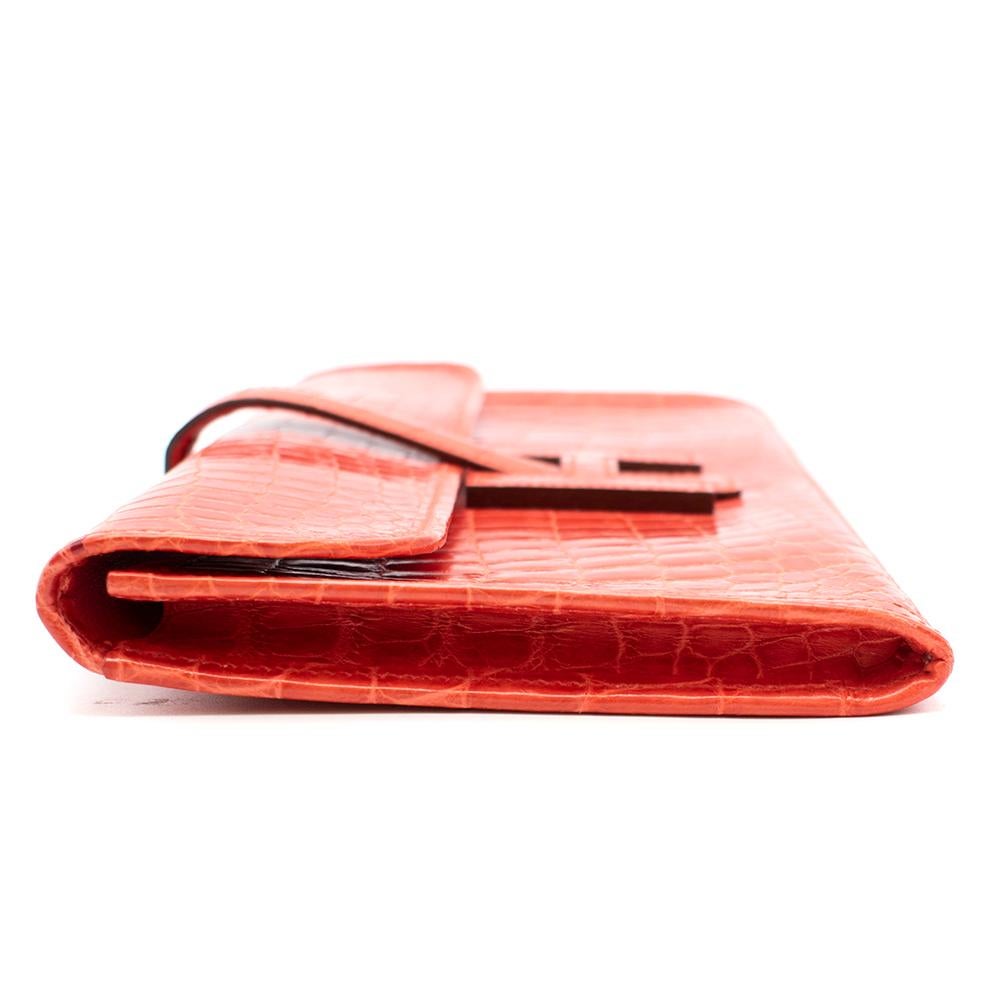 Rosso Hermès Pochette Jige Elan 29 in coccodrillo Sanguine Lisse Niloticus in vendita