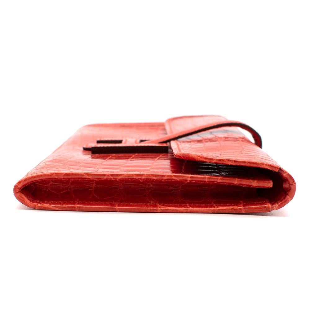 Hermès Pochette Jige Elan 29 in coccodrillo Sanguine Lisse Niloticus In condizioni Nuovo in vendita a London, GB