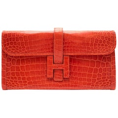 Hermès Pochette Jige Elan 29 in coccodrillo Sanguine Lisse Niloticus